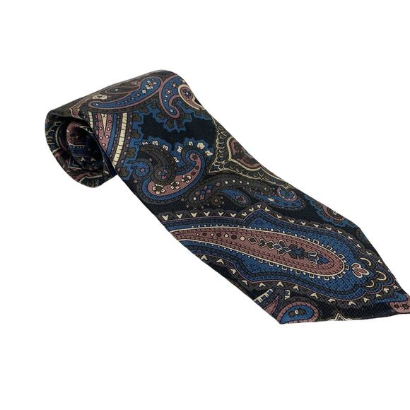 Vintage Christian Dior Mens Paisley Printed Neck Tie - Picture 3 of 8
